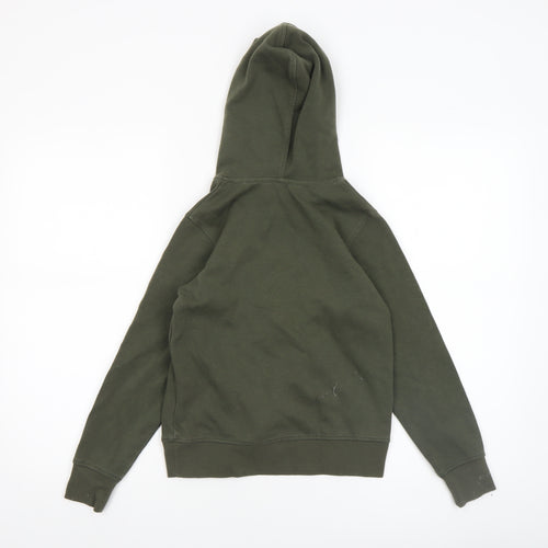 Jack & Jones Boys Green Pullover Hoodie Size 140 Cotton Blend Casual