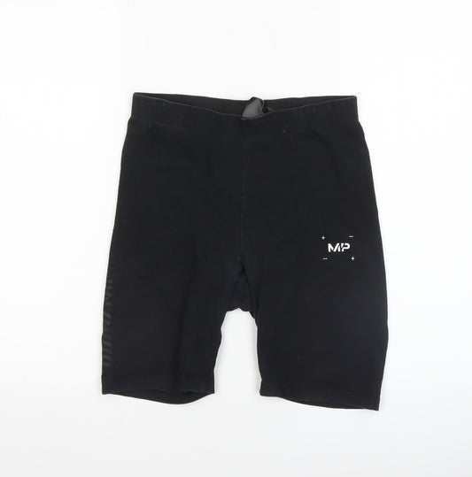 MP Women's Black Biker Activewear Shorts Size M Cotton Blend