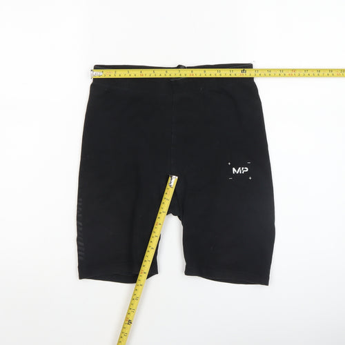 MP Women's Black Biker Activewear Shorts Size M Cotton Blend