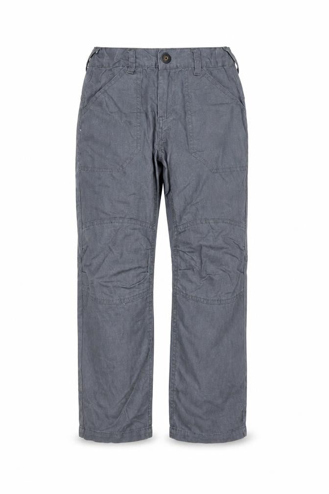 Front view of NAME IT boys’ grey cargo trousers 5 years regular fit cotton blend