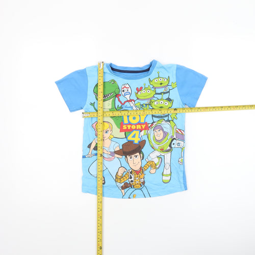Dunnes Stores Boys Blue Toy Story 4 Short Sleeve Cotton T-Shirt 6-7 Years