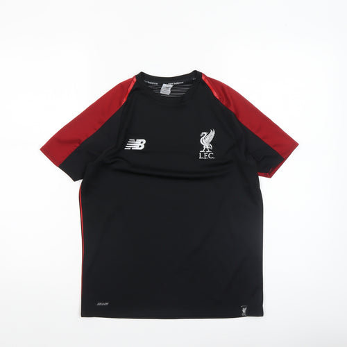 New Balance Boys Black Liverpool FC Short Sleeve Athletic T-Shirt Size 146