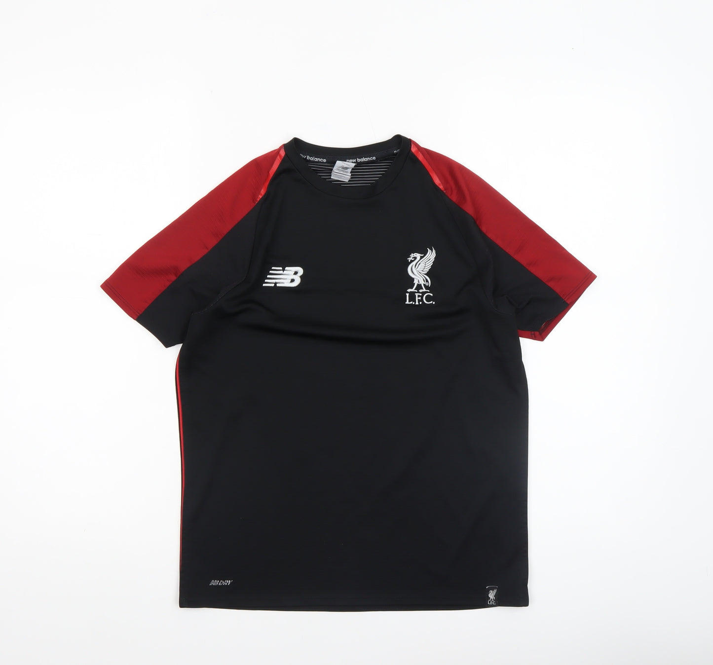 New Balance Boys Black Liverpool FC Short Sleeve Athletic T-Shirt Size 146