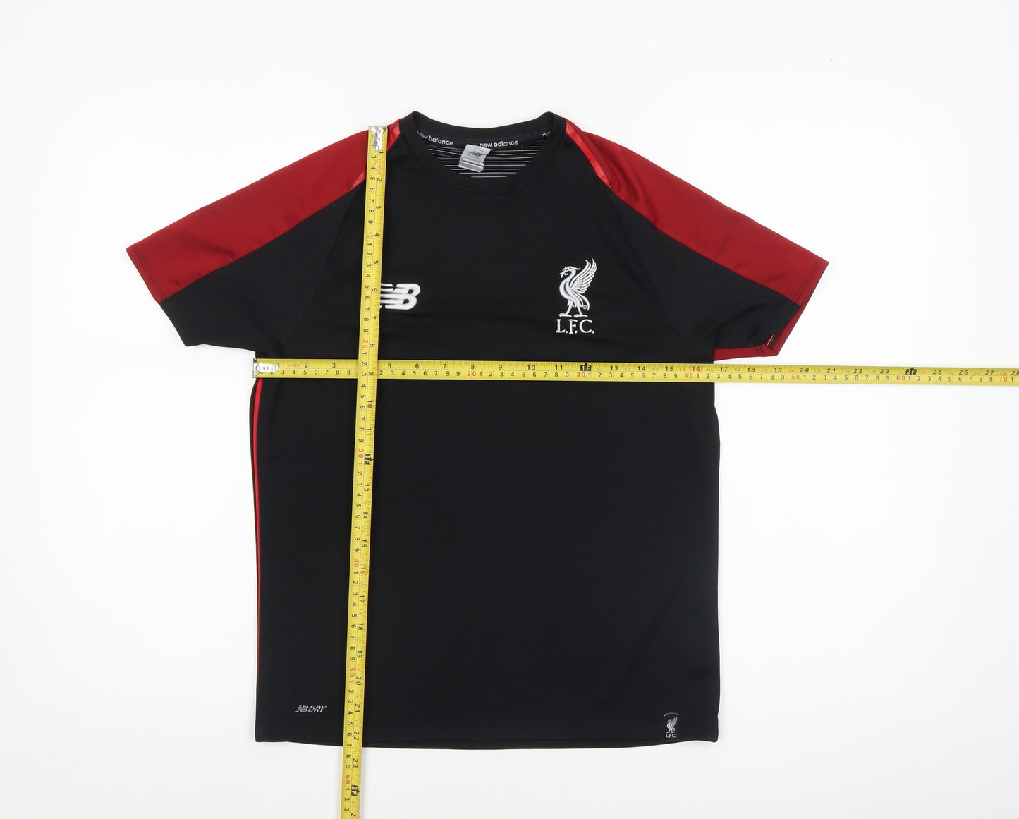 New Balance Boys Black Liverpool FC Short Sleeve Athletic T-Shirt Size 146