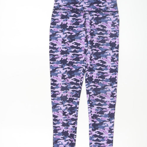 Dunnes Stores Girls Multicoloured Camouflage Leggings 7 Years Slim Fit Activewear