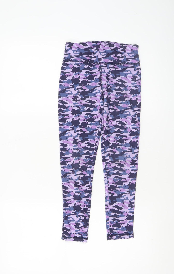 Dunnes Stores Girls Multicoloured Camouflage Leggings 7 Years Slim Fit Activewear