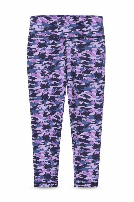 Front view of Dunnes girls’ multicoloured camouflage leggings 7 years slim fit activewear