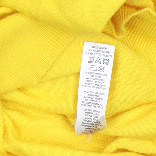 Savida Women's Yellow Crew Neck Long Sleeve Pullover Jumper Size 14