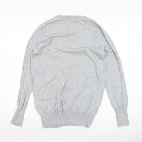 Oasis Women’s Grey Heart Crew Neck Cotton Jumper Size S