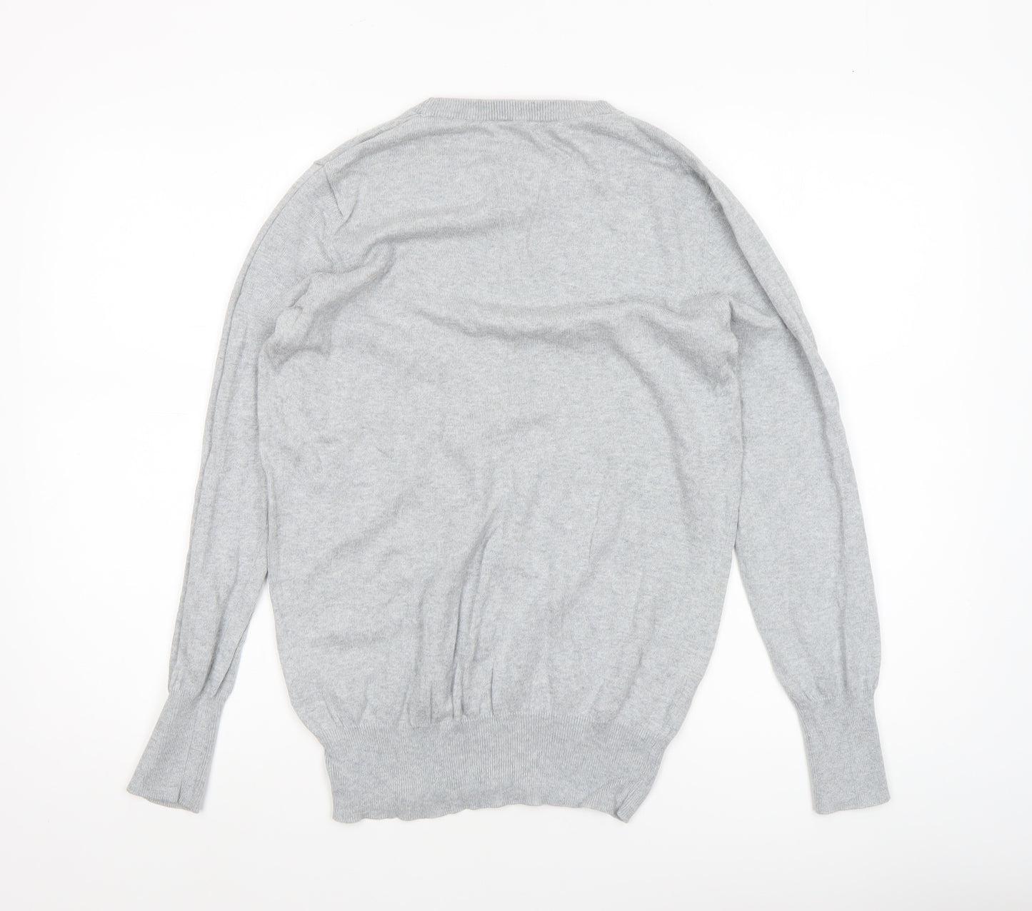 Oasis Women’s Grey Heart Crew Neck Cotton Jumper Size S
