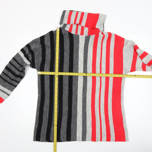 Tea Lane Women’s Multicoloured Roll Neck Striped Jumper M