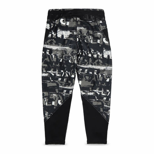 Front view of Puma girls’ black geometric print activewear leggings 9-10 years