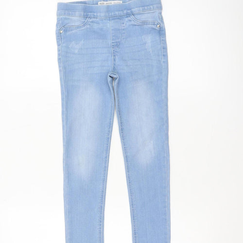 Denim Co. Girls Blue Jegging Jeans Size 7-8 Years Light Wash Stretch Denim