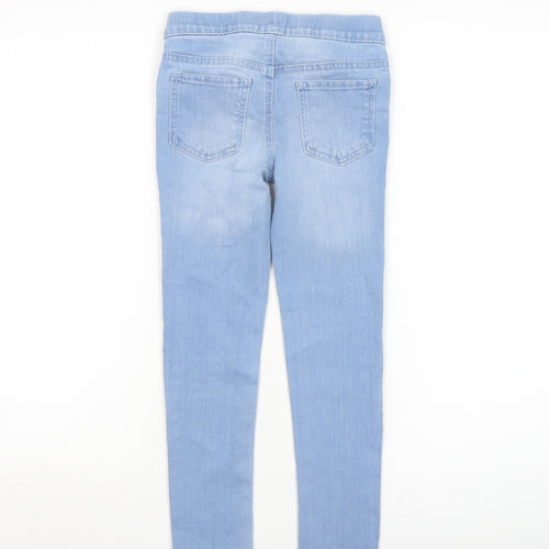 Denim Co. Girls Blue Jegging Jeans Size 7-8 Years Light Wash Stretch Denim