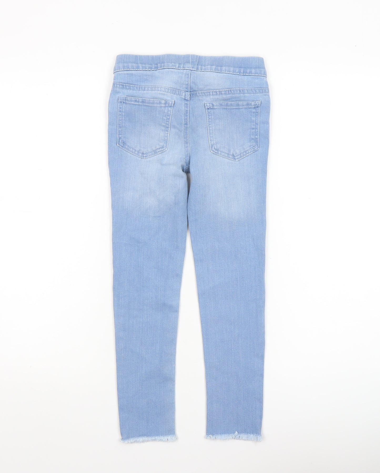 Denim Co. Girls Blue Jegging Jeans Size 7-8 Years Light Wash Stretch Denim