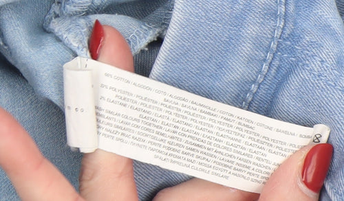 Denim Co. Girls Blue Jegging Jeans Size 7-8 Years Light Wash Stretch Denim