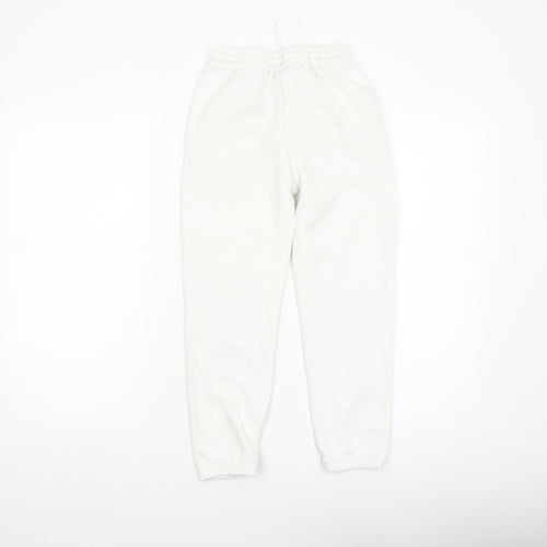 Disney Mickey & Friends Girls White Jogger Trousers 7-8 Years Chip & Dale Print