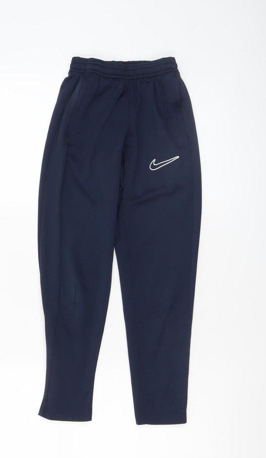 Nike Boys Blue Dri-FIT Jogger Trousers Size 12-13 Years Quick Dry Sportswear