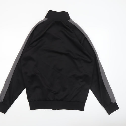 LEVEL 1 Men's Black Bomber Jacket Size L Regular Fit Full Zip Sports Style
