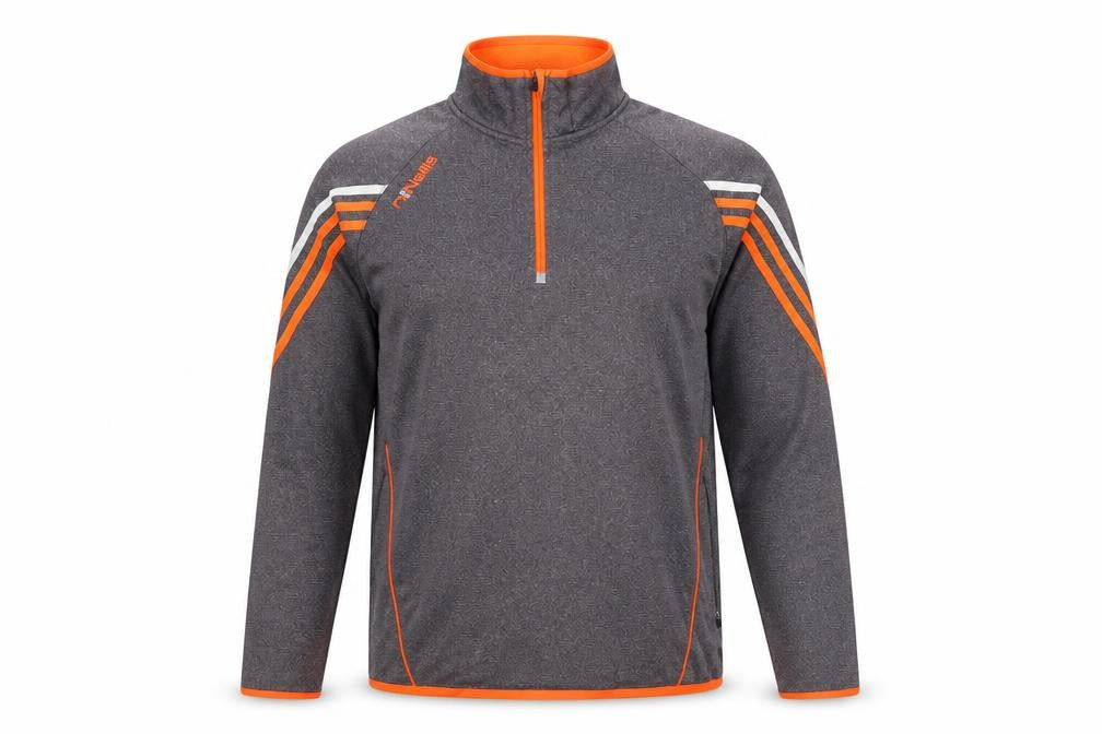 Front view of O'Neill Men's Grey Small 1/4 Zip Athletic Sweatshirt
