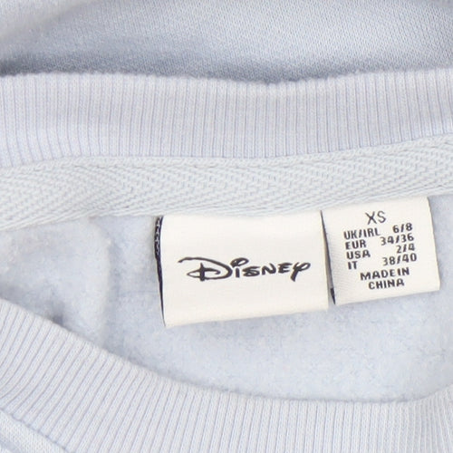 Disney Women XS Blue Stitch Christmas Sweatshirt Pullover