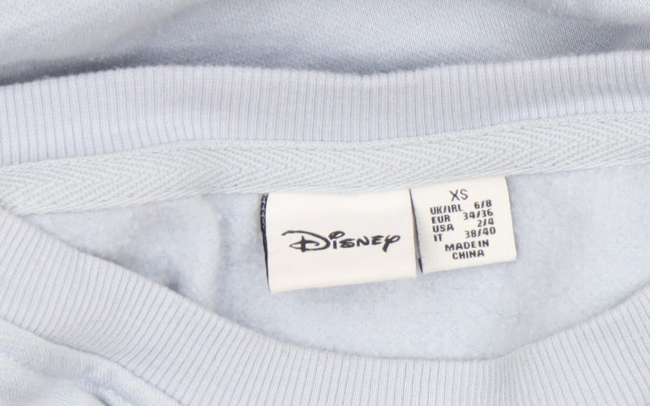 Disney Women XS Blue Stitch Christmas Sweatshirt Pullover