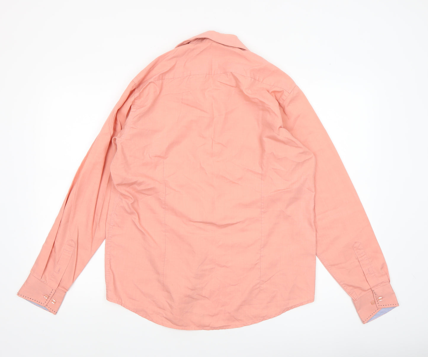 Dudalina Sport Men's Peach Long Sleeve Button-Up Shirt Size M