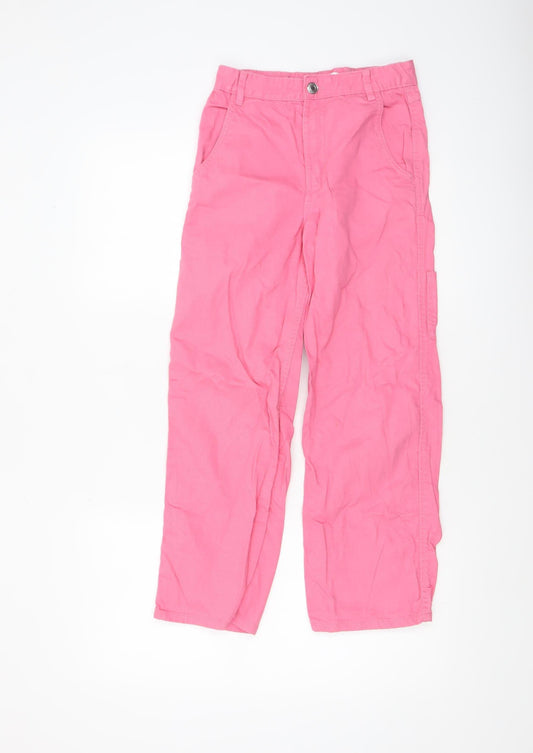 Leigh Tucker Willow Girls Pink Straight Leg Cotton Jeans 10-11 Years