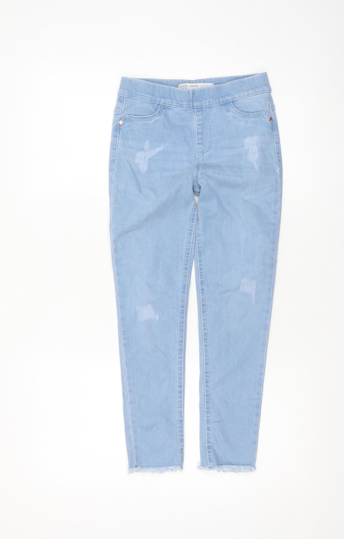 Denim Co. Girls Blue Jegging Jeans 8-9 Years Stretch Cotton Blend