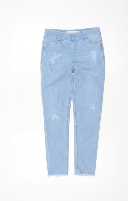 Denim Co. Girls Blue Jegging Jeans 8-9 Years Stretch Cotton Blend