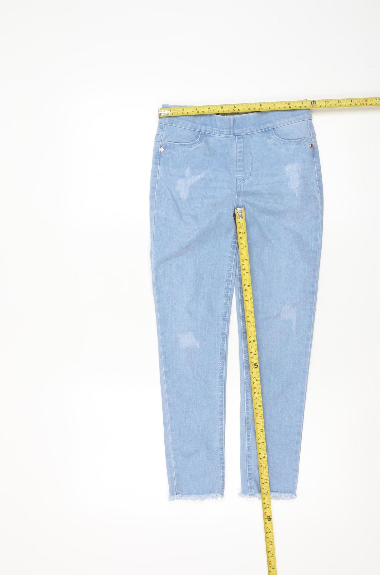 Denim Co. Girls Blue Jegging Jeans 8-9 Years Stretch Cotton Blend