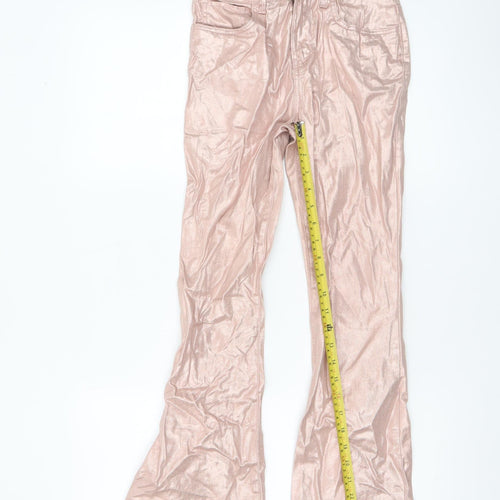OshKosh B'gosh Girls Pink Shiny Chino Trousers Size 10 Years
