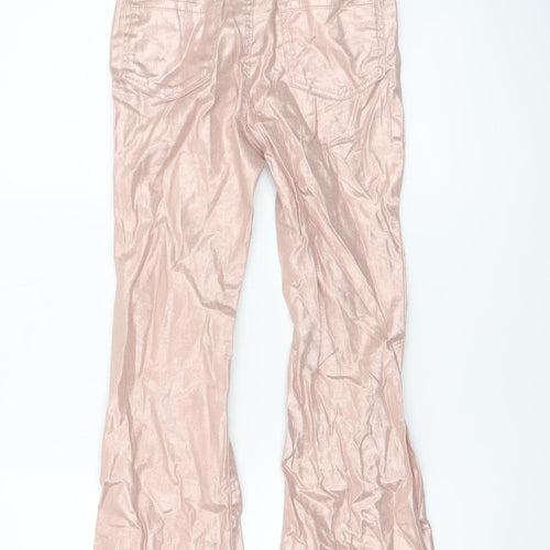 OshKosh B'gosh Girls Pink Shiny Chino Trousers Size 10 Years