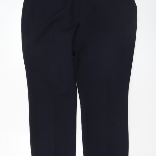 Dunnes Women’s Black Cropped Straight Leg Trousers Size 16