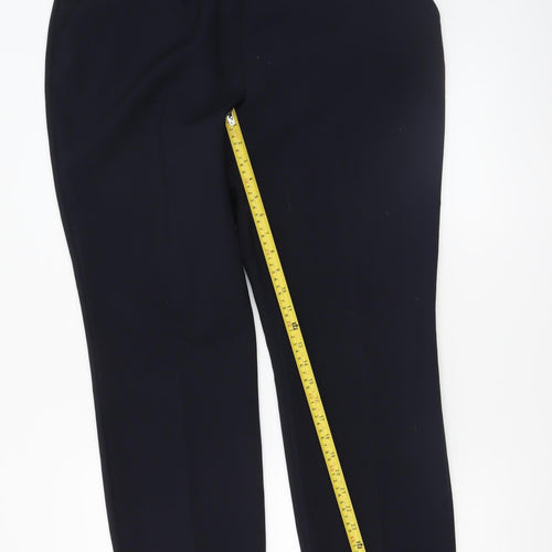 Dunnes Women’s Black Cropped Straight Leg Trousers Size 16
