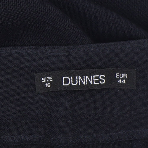 Dunnes Women’s Black Cropped Straight Leg Trousers Size 16
