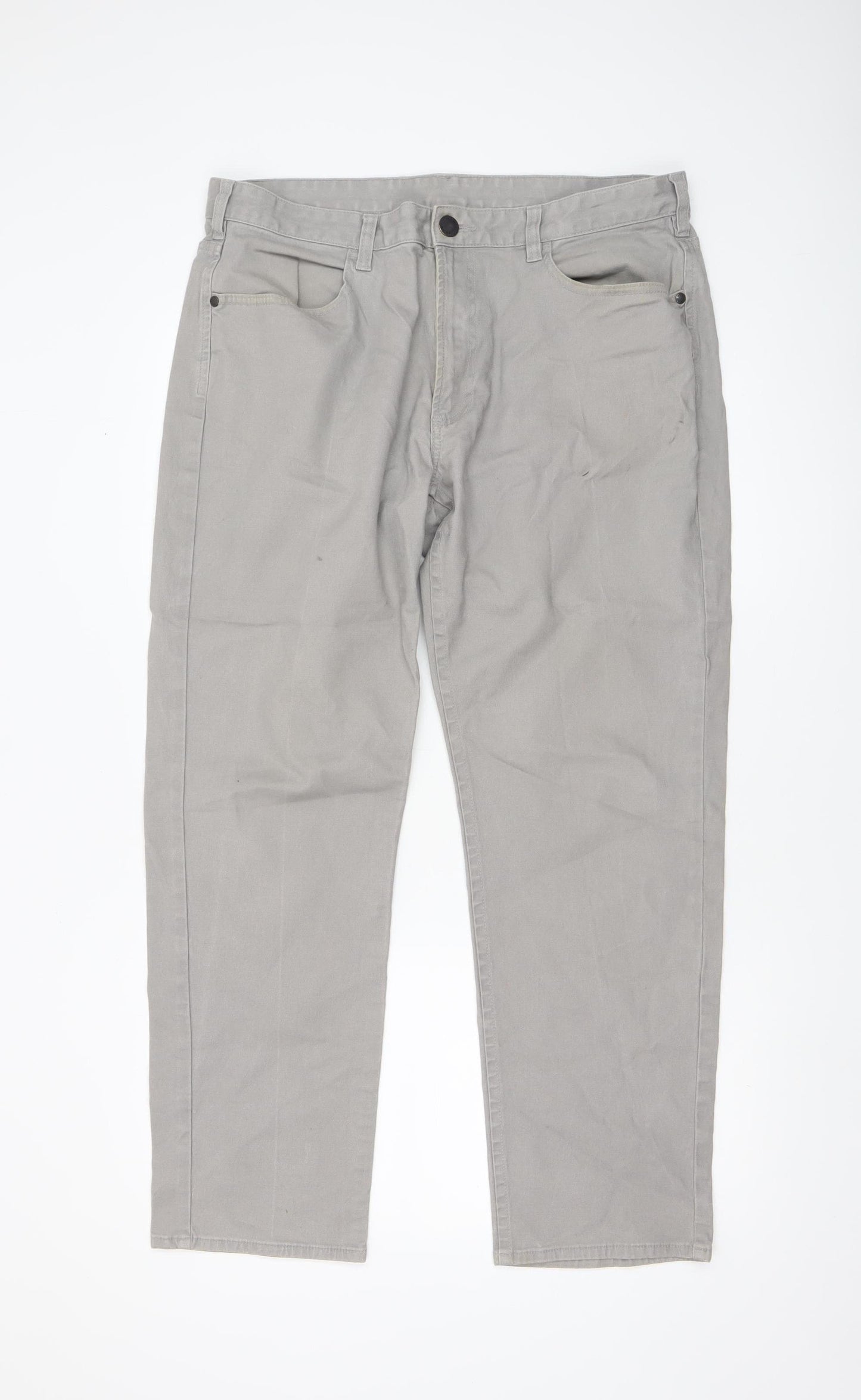St. Bernard for Dunnes Stores Men's Grey Straight Jeans 36W 30L Cotton Blend