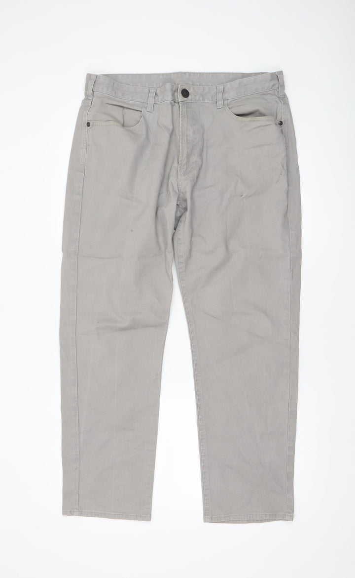 St. Bernard for Dunnes Stores Men's Grey Straight Jeans 36W 30L Cotton Blend