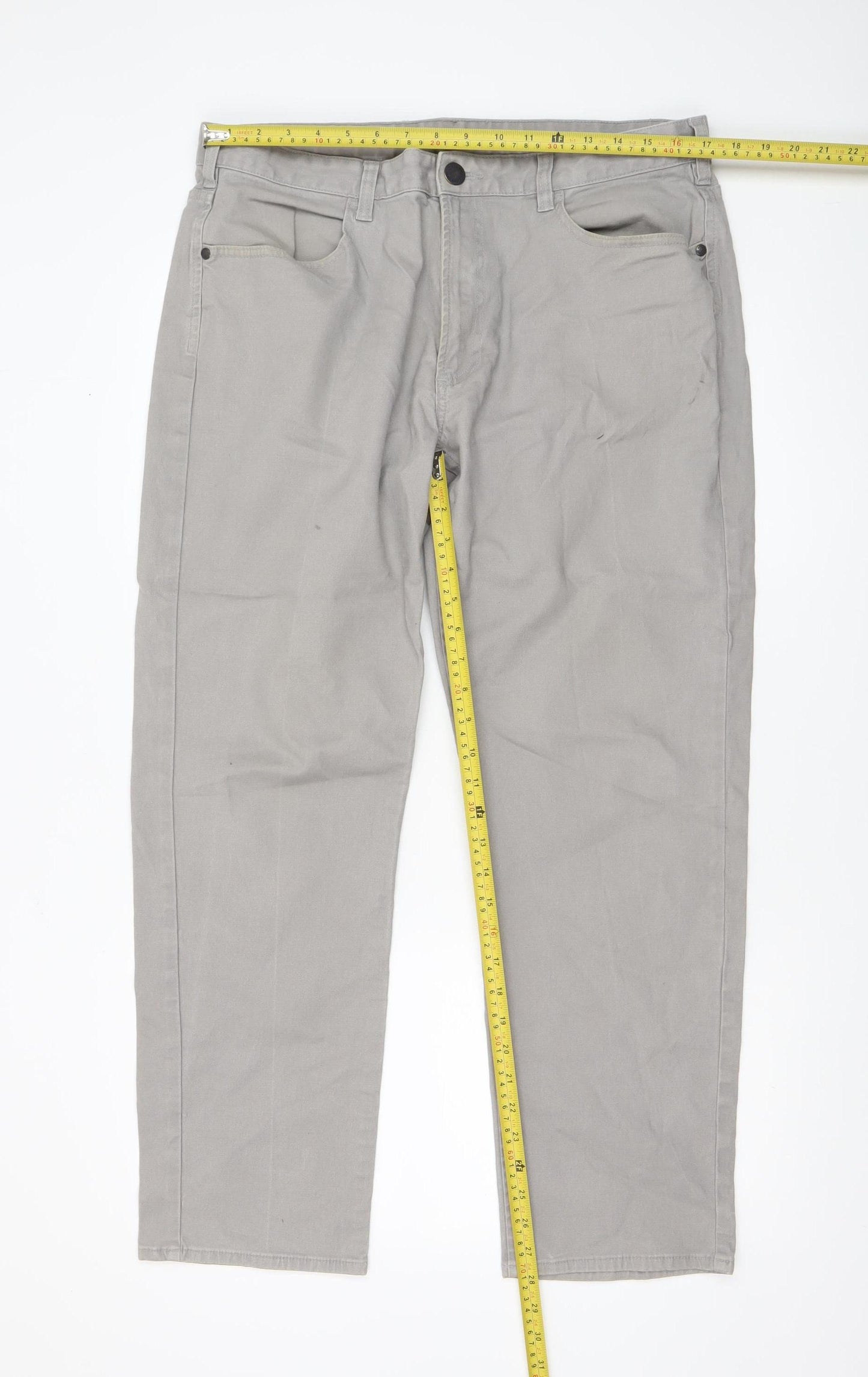 St. Bernard for Dunnes Stores Men's Grey Straight Jeans 36W 30L Cotton Blend