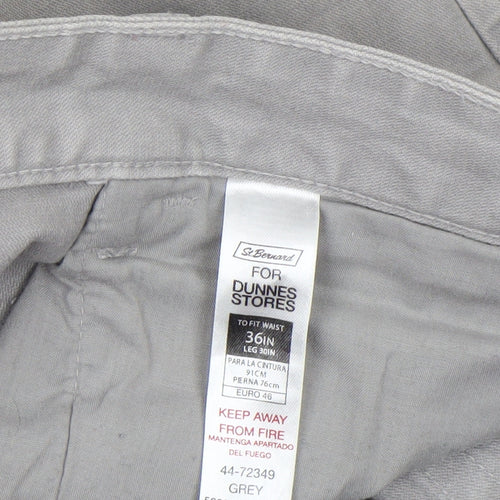 St. Bernard for Dunnes Stores Men's Grey Straight Jeans 36W 30L Cotton Blend