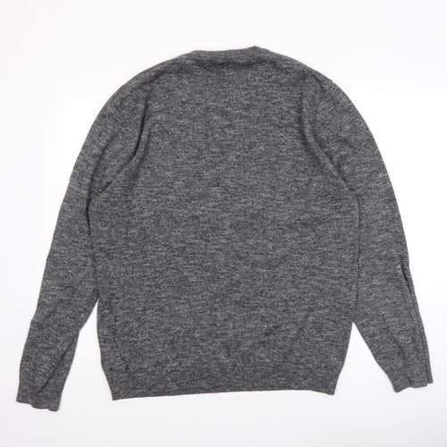 Next Men’s Grey Cotton Blend Crew Neck Pullover Jumper Size L