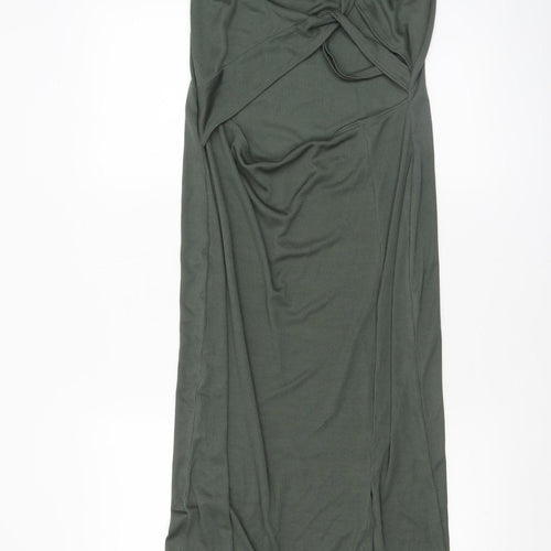 Boohoo Women Green Size 16 Sleeveless Bodycon Midi Dress