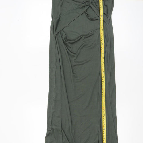 Boohoo Women Green Size 16 Sleeveless Bodycon Midi Dress