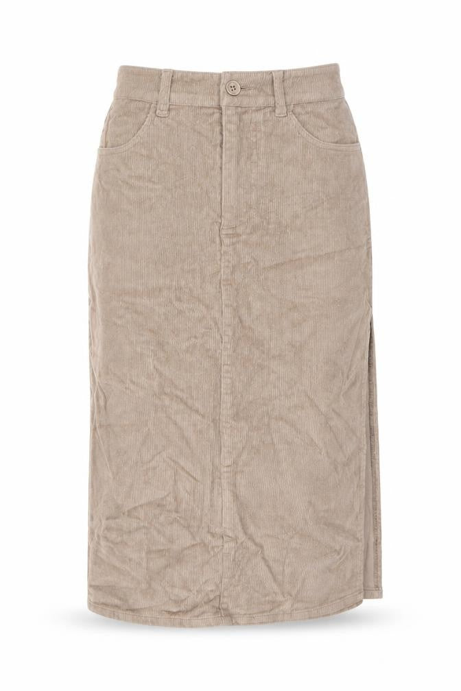 ASOS Women’s Beige Corduroy Midi Pencil Skirt Size 6 High Waist