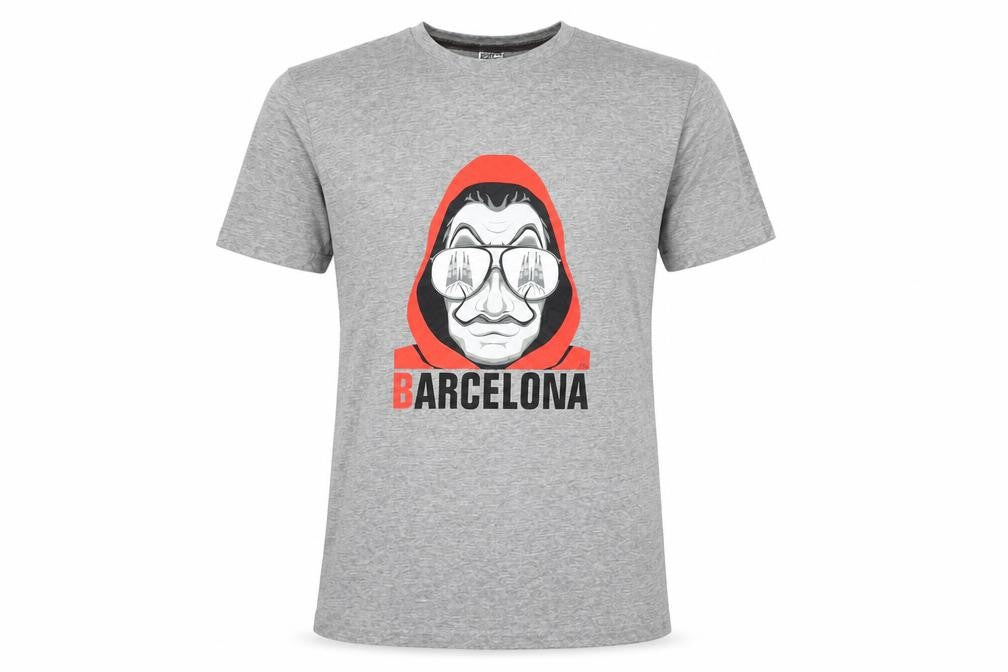 Originals by FM Men’s Grey Barcelona Graphic Print T-Shirt M Regular Fit