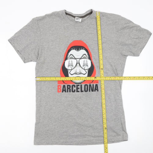 Originals by FM Men’s Grey Barcelona Graphic Print T-Shirt M Regular Fit
