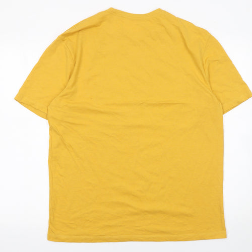 Matalan Men's Yellow Brooklyn Graphic Print Regular Fit T-Shirt Size L