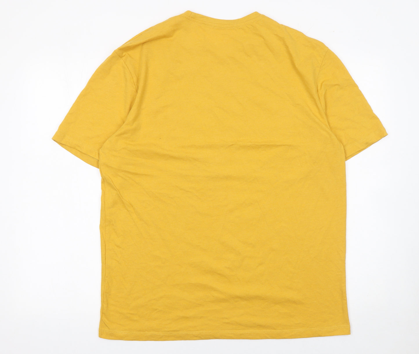 Matalan Men's Yellow Brooklyn Graphic Print Regular Fit T-Shirt Size L