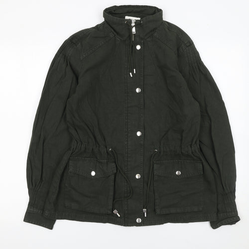 Next Women Green Cotton Anorak Jacket UK 10 Casual Spring Style