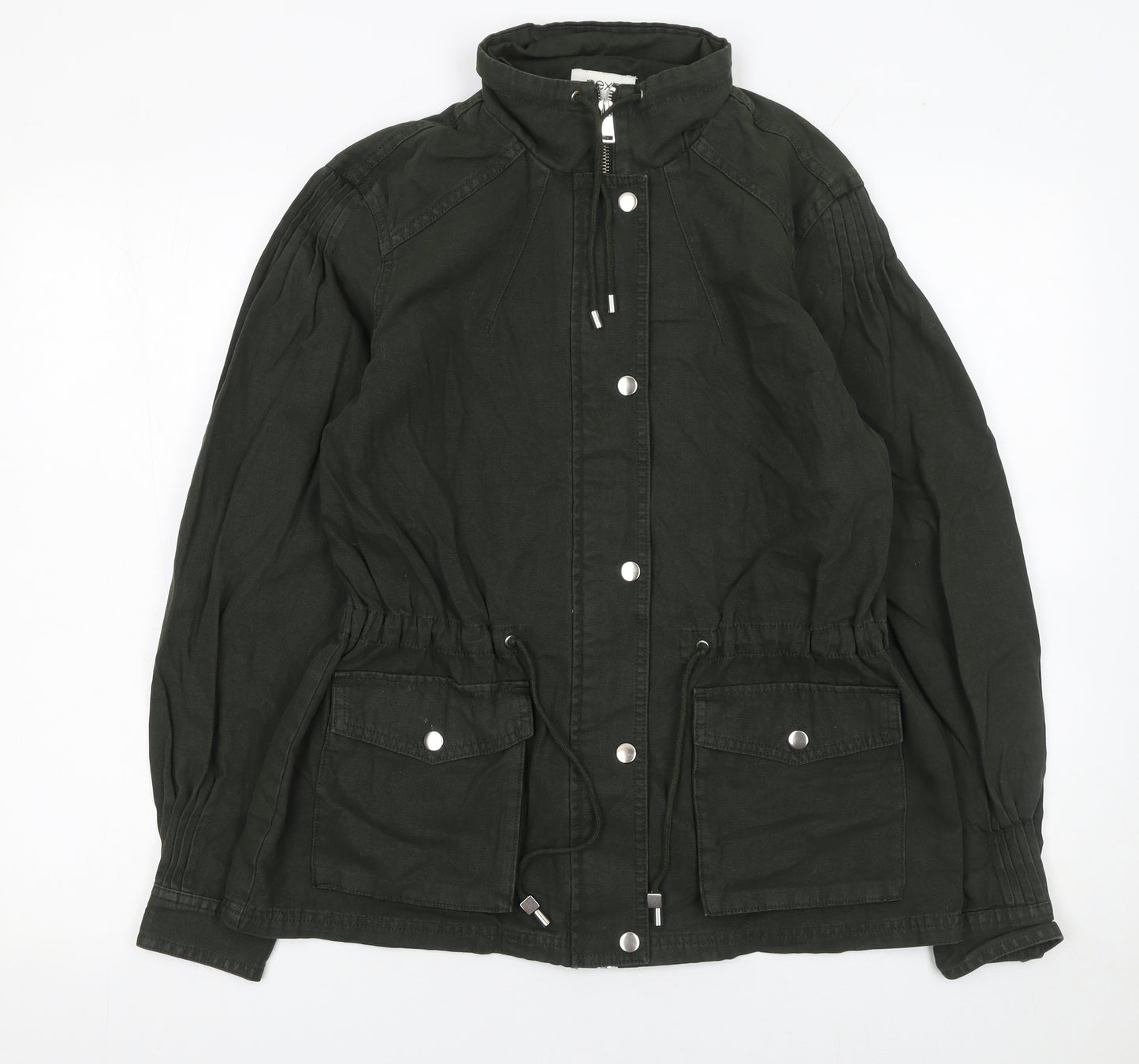 Next Women Green Cotton Anorak Jacket UK 10 Casual Spring Style